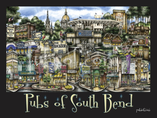 Pubs of South Bend Poster in Color