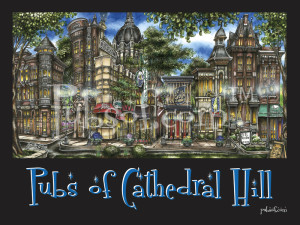 Pubs of Cathedral Hill St Paul Poster