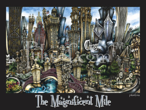 Downtown Chicago The Magnificent Mile Poster