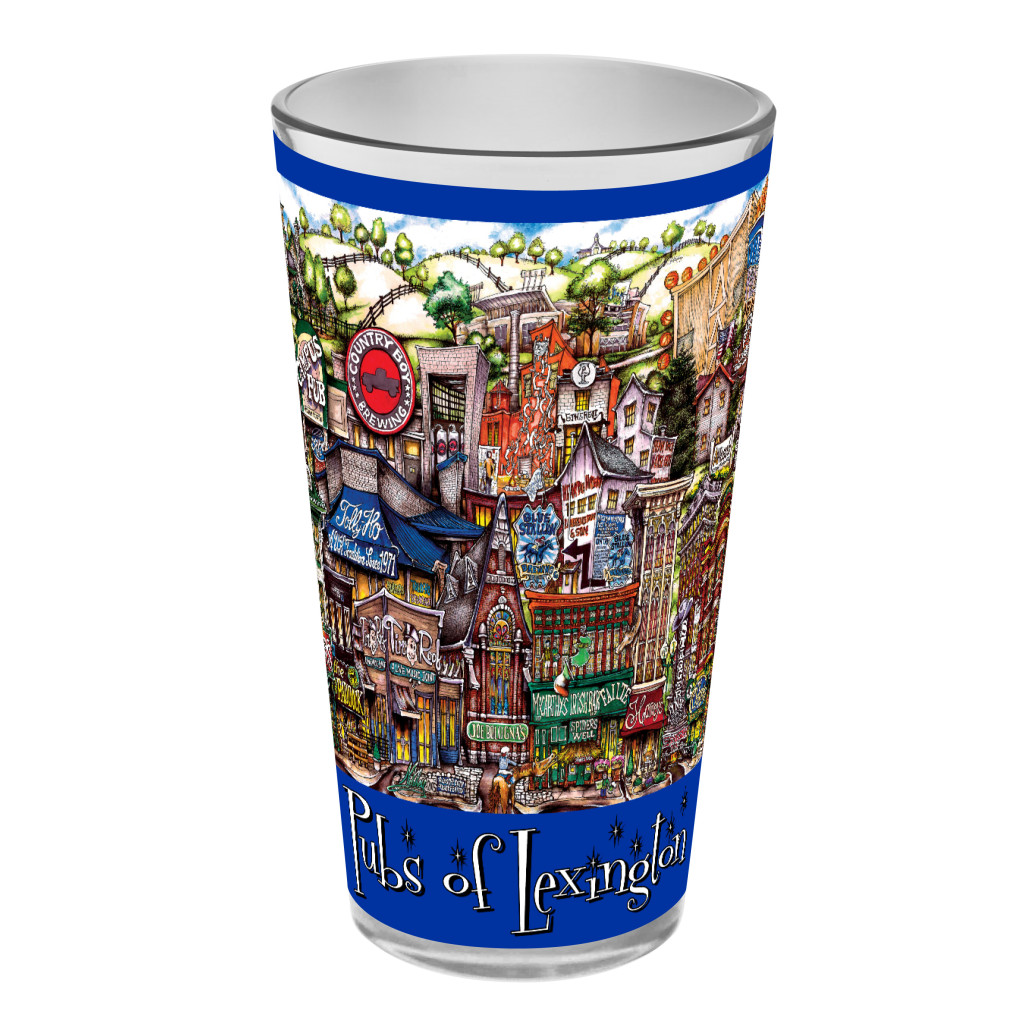 pubsOf Lexington, KY pint glass • pubsOf.yourTown
