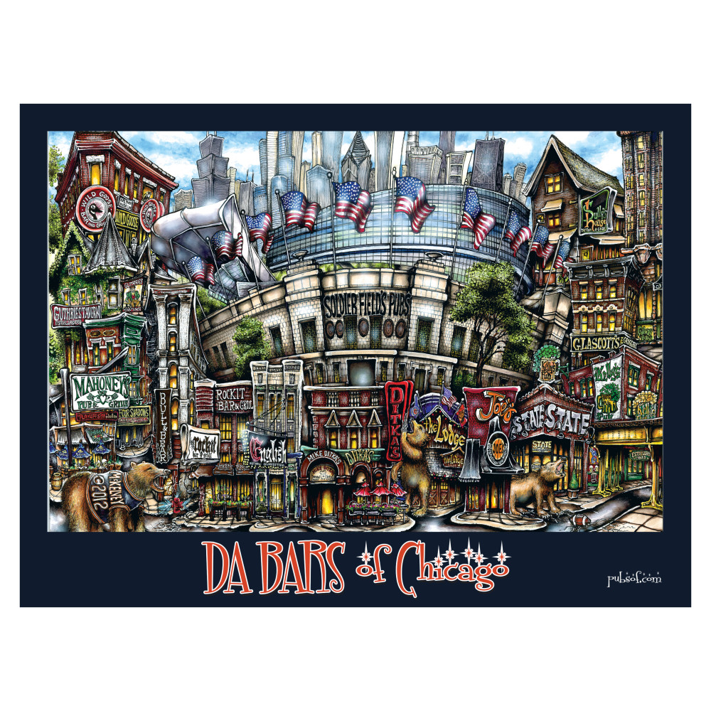 pubsOf Da' Bars of Chicago, IL poster • pubsOf.yourTown