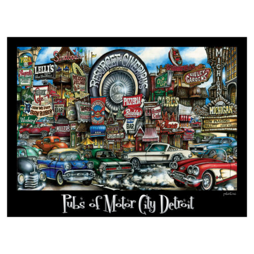 pubsOf Motor City Detroit, MI Poster