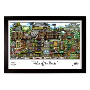 The pubsOf the Hawks Framed Print