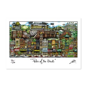 Pubs of the Hawks Framed Print