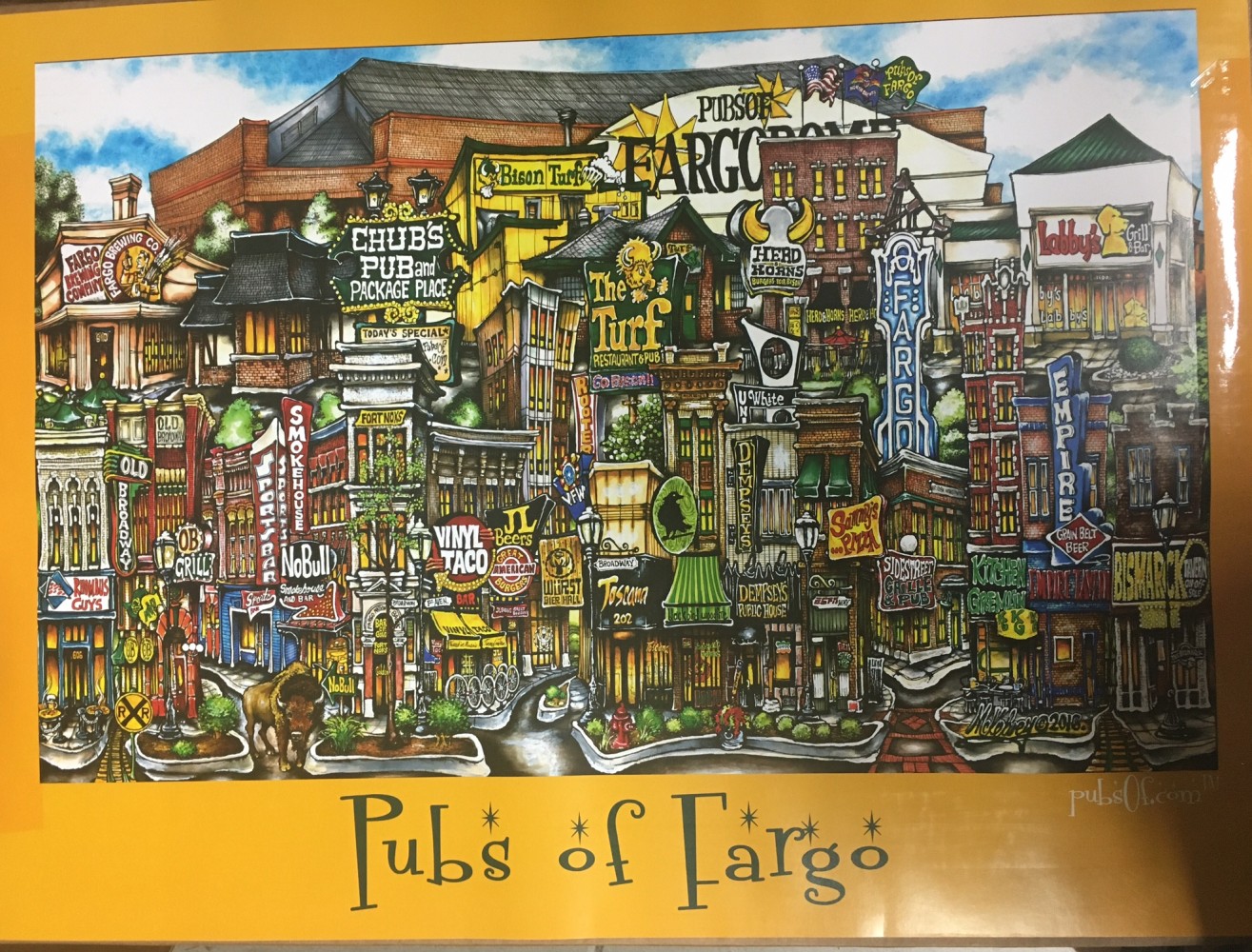byld Skælde ud Dykker pubsOf Fargo, ND - (poster) • pubsOf.yourTown